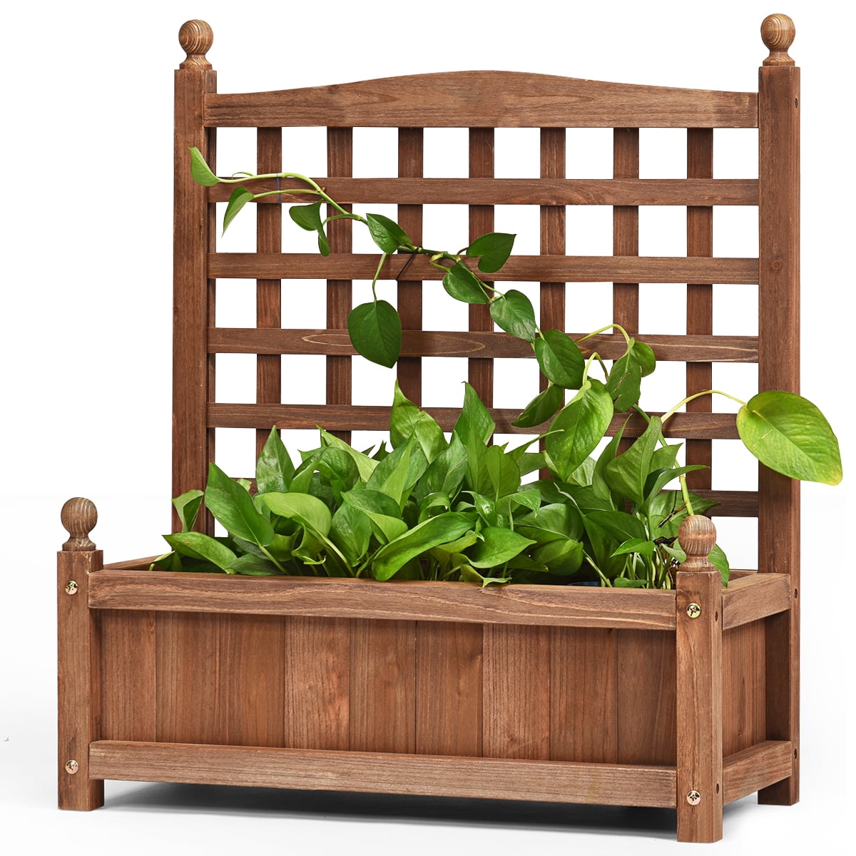 outdoor wooden plant box flower plant growing box holder