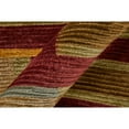 thumbnail image 4 of Feizy Keystone Transitional Stripes, Gold/Green/Red, 4' x 6' Accent Rug Sheen Handmade Fade Resistant Casual Checkered Floor Rug for Living room Bedroom, 4 of 8