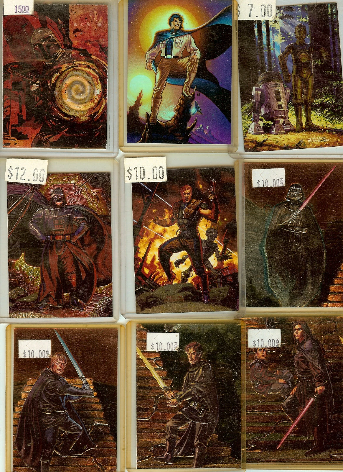 TOPPS FINEST Star Wars 10 Trading Cards Insert Lot Boba Fett Darth Vader
