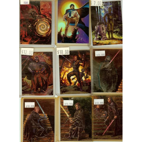 TOPPS FINEST Star Wars 10 Trading Cards Insert Lot Boba Fett Darth Vader