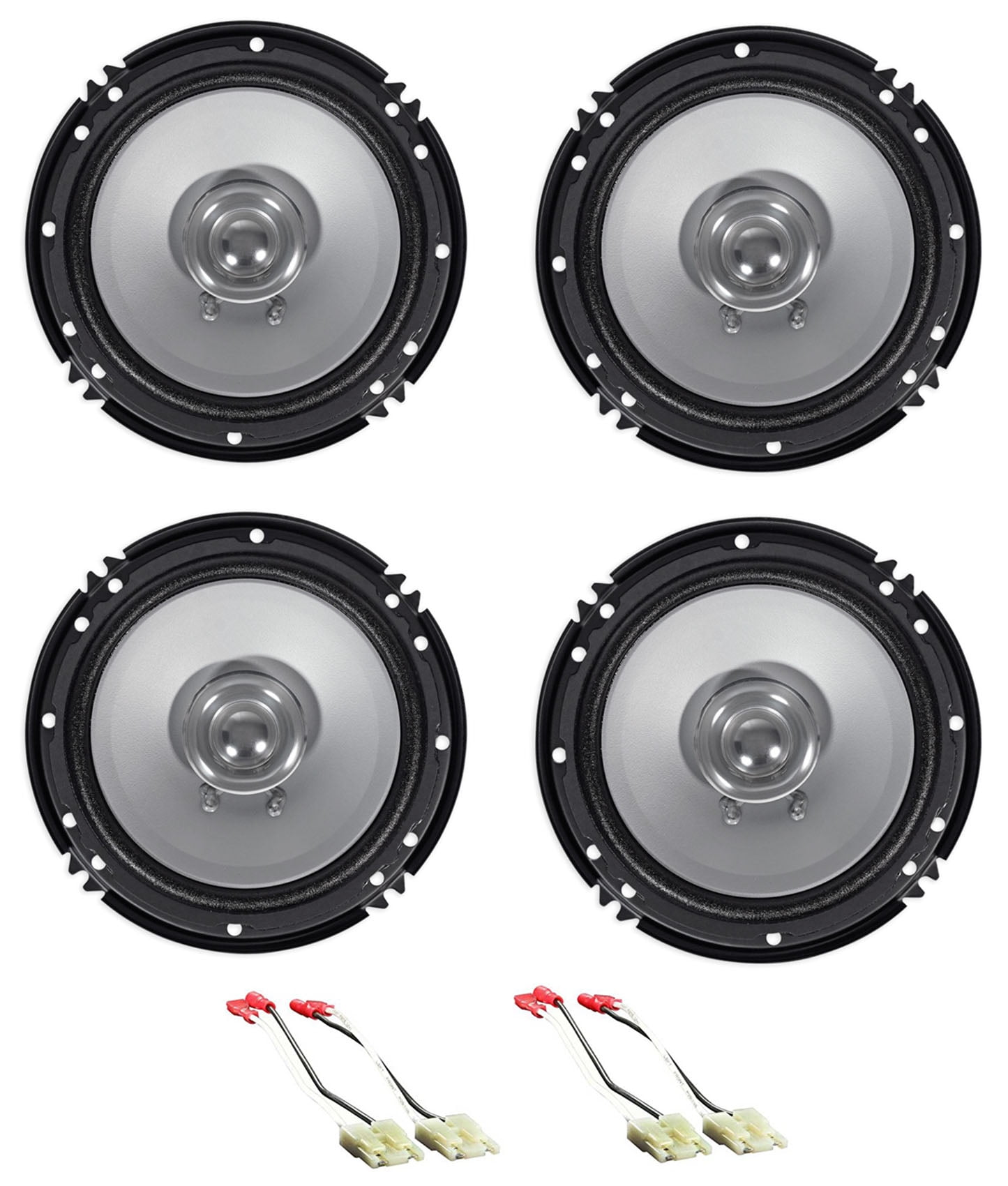 Kenwood 6.5" Front+Rear Speaker Replacement For 19931995 Jeep Grand