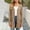 Khaki, variant on Girls Ribbed Knit Cardigan Sweaters V Neck Button Down Long Sleeve Open Front Outwear Casual Lightweight Basic Fall Winter Duster Coat with Pockets