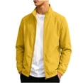 thumbnail image 2 of HAOTAGS Teen Boys Outdoor Jacket（12-19) Long-Sleeve Casual Lightweight Hoodless Sporty Windbreaker Yellow Size 14, 2 of 9