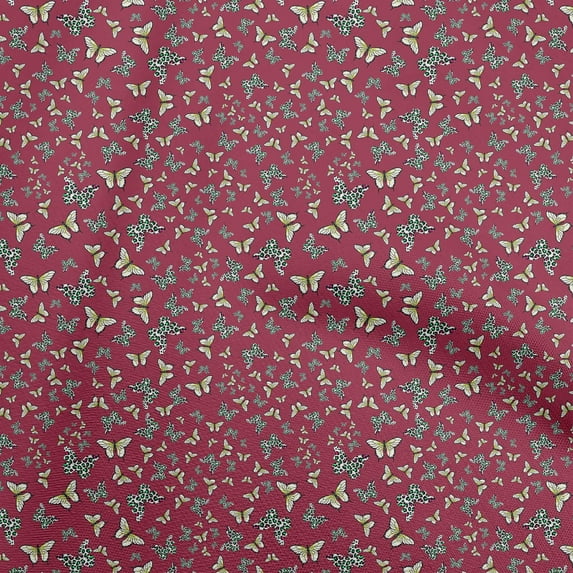 oneOone Silk Tabby Dark Magenta Fabric Butterflies Craft Projects Decor Fabric Printed By The Yard 42 Inch Wide
