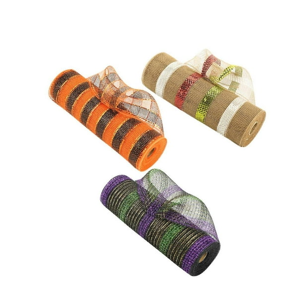 serony Rouleaux Déco x 10yard 3 Disponibles pour Guirlandes A, Maille Déco Premium 26cm x 10yard 3 Couleurs Luxueuses pour Couronnes Guirlandes Type A
