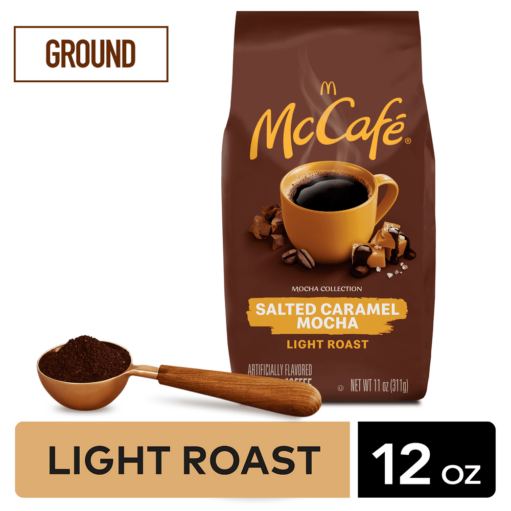 McCafe Mocha Magic Salted Caramel Mocha Flavored Ground Coffee, Light