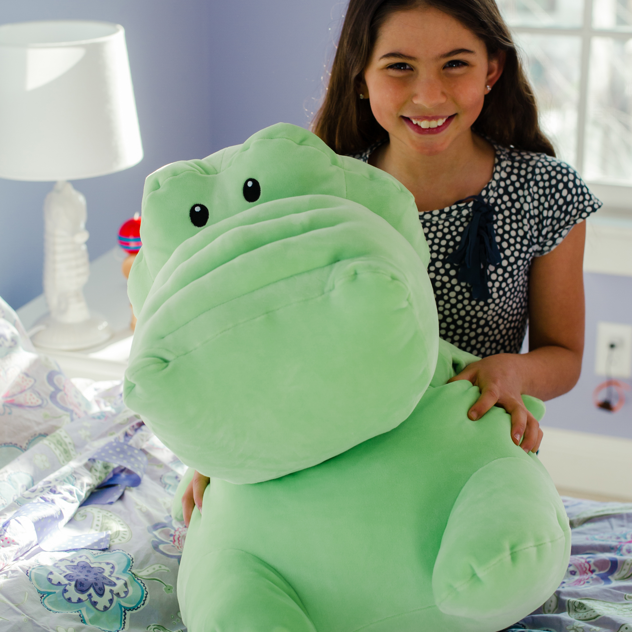 Animal Adventure® Squeeze with Love™ 20.5” Jumbo Grand Super Puffed Plush – Alligator