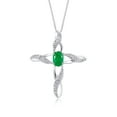 thumbnail image 3 of RYLOS Matching Jewelry Infinity Wave Set: Sterling Silver Infinity Wave Tennis Bracelet, Ring & Necklace Gemstone w/ Diamonds Adjustable 7"-8" Wrist & 18" Chain Emerald May Birthstone Ring Size 5, 3 of 9