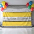 Coastal Style Backdrop for Photography, Retro Gray Yellow Stripes Wood ...