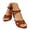 Brown, variant on Heel Platform Sandals Toe Loop Adjustable Ankle Strap 7cm Heel Summer Party Dress Shoes