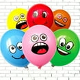 thumbnail image 4 of 20pcs Colorful Latex Happy Face Colorful Balloons, Kids' Party Balloons for Shower Wedding Decoration (Assorted Color) Halloween Christmas Gift, Easter Room Decor, 4 of 8