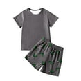 thumbnail image 1 of Hiiyo Pyjamas Grands Garçons T-Shirt à Manches Courtes & Shorts Tenues de Nuit, Tailles 9-10 Ans, 1 of 6