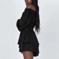 thumbnail image 1 of Mono con dobladillo con volantes, mono con hombros descubiertos, vestido largo para mujer, mono de manga larga, vestidos, estándares líderes en la industria, 1 of 6