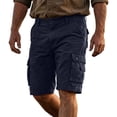 thumbnail image 2 of Sentmoon Shorts Men Summer High Waist Sweat Shorts Men Solid Color Regular Fit Jogging Board Shorts Men's with Pockets Vacation for Outdoor and Travel, 2 of 9
