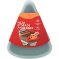 thumbnail image 1 of KEVJES Lot de 2 Contenants de Rangement Réutilisables en Silicone pour Tranches de Pizza Restantes avec Couvercles Hermétiques - Sans BPA, Convient à une Tranche jusqu'à 16 Pouces, Style Bento pour Emporter, Va au Micro-Ondes, au Congélateur et au Lave-Vaisselle (2 Verts), 1 of 8
