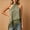 Green, variant on IUYRTFE Women's Halter Neck Satin Lace Trim Top Sleeveless Elegant Summer Flowy Blouse