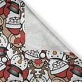 thumbnail image 6 of Ambesonne Christmas Valance & Curtain, Snowman Reindeer, 55"x24", Pale Brown White and Red, 6 of 6