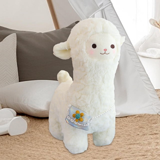 Cojín de animales de peluche de Alpaca, figuras de juguete para bebés, compañeros para acurrucarse antes de dormir, juguete de peluche de Alpaca para 60cm