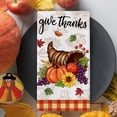 thumbnail image 5 of Happy Thanksgiving Gnome Turkey Kitchen Dish Towels Set of 2, Fall Harvest Give Thanks Cornucopia Drying Hand Towel Baking Cooking Cloth, Autumn Pumpkin Fruits Bathroom Home Decoration 18x26 in, 5 of 6