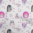 thumbnail image 1 of oneOone Cotton Poplin Purple Fabric Animals Dress Material Fabric Print Fabric By The Yard 56 Inch Wide, 1 of 6