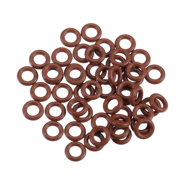 Car Universal O Ring Seal Gasket 3.5mm ID x 1.5mm CS Durable | Inside Faucet Repair Trucks Suvs Trailer Tube Sealing, Brown with Box 50pcs