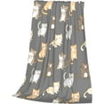 thumbnail image 3 of Kids Cute Cats Puss Cartoon Throw Blanket for Boys and Girls 50"X40" Blanket with Cats on It Suitable for All Season, 3 of 6