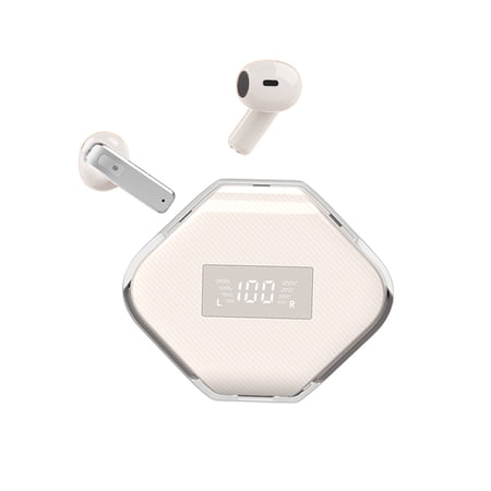 Wireless Earbuds Bluetooth Headphones with ENC Noise Canceling Earphones Mini Earbuds Touch Control with Charging Case and LED Digital Display-style:style3