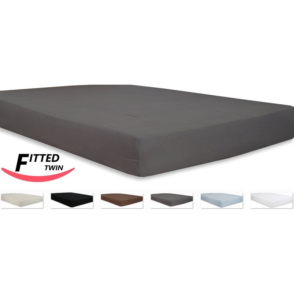 Utopia Bedding Fitted Sheet, 100 Cotton for Maximum Softness (Grey