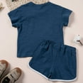 thumbnail image 5 of Teen Boy Clothes Toddler Little Outfit Kids Summer Cotton Cute Print Short Sleeved Sports 3 6 12 18 24 Months 3T Shirts Shorts Set Sweat 2PCS, 5 of 9