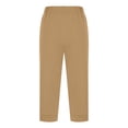 thumbnail image 6 of Audhol Capri Pants for Women, Pants for Women Elastic Waisted Summer Yoga Work Cropped Trousers with Pockets Womens Yoga Pants Khaki 2XL, 6 of 7