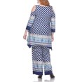 thumbnail image 3 of White Mark Women's Plus Size Tunic and Palazzo Pant Set, 3 of 4
