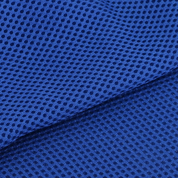 AMLESO 1 Yard Polyester Mesh Fabric Three Layers Net Fabric Cloth Outdoor  Blue