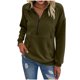 thumbnail image 2 of HongQid Womens Quarter Zip Pullover Casual Long Sleeve Shirts Half Zip Sweatshirt Trendy Fall Winter Clothes, 2 of 4