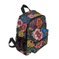 thumbnail image 2 of FORMRS School Backpack with Front Zippered Pocket 12" Student Travel Daypack, Vibrant Blooming Flowers, 2 of 6