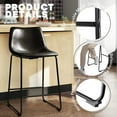 thumbnail image 4 of Vitesse PU Faux Leather Counter Bar Stools with Backrest, Black (Set of 4), 4 of 7