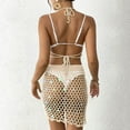 thumbnail image 5 of TMOYZQ Womens Crochet Swimsuit Cover Up 2025 Hollow Out Swim Beach Cover Ups Drawstring 2 Piece Fashion Bathing Suit Coverup, 5 of 5