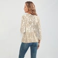 thumbnail image 3 of yillto Women Plus Size Cardigan 3/4 Sleeve Open Front Lightweight Lace Coats Formal Blazer S-5XL, 3 of 6