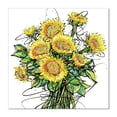 thumbnail image 2 of Epic Graffiti  "Whimsy Sunflowers" Acrylic Wall Art, 24" x 24", 2 of 5