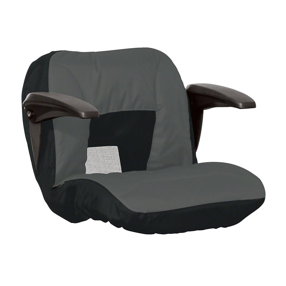 Cub Cadet Tractor Seat Cover with Arms and Mesh, Black/Gray