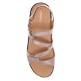 thumbnail image 3 of Revere Emerald Women's 3 Strap Leather Sandals In Champagne, 3 of 4