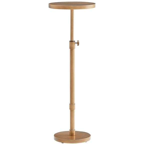 Comfort Pointe Meraux Antique Brass Metal Adjustable Height Accent Table