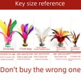 thumbnail image 2 of Colorful chicken feather shuttlecock leather band shuttlecock colorful goose feather shuttlecock primary secondary school students adults, 2 of 2