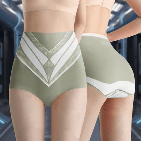 Fulorrnie Underwear for Women Plus Size High Waist Seamless No Show Panties Banded Elastic Stretchable Panty  Green  XXL
