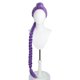 thumbnail image 1 of Nvzi Peluca sintética, 1 peluca morada de 39,37 pulgadas de largo con apariencia estilizada, cabello largo trenzado, peluca trenzada sintética gruesa, adecuada para fiestas temáticas., 1 of 5
