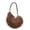 Coffee, variant on Women Handmade Crochet Seashell Purse with Pearl Chain Fashion Elegant Summer Beach Tote Boho Clutch Shoulder Bag for Women