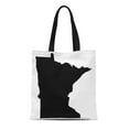 thumbnail image 1 of JSDART Canvas Tote Bag Shape High Detailed Map Minnesota Outline United Abstract America Durable Reusable Shopping Shoulder Grocery Bag, 1 of 1