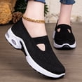 thumbnail image 5 of IEMIEMIEM Orthopedic Dress Shoes for Women Arch Support Running Shoes Wide Width Slip on Non Slip Hiking Shoes Knitted Mesh Stretch Soft 2026 New Orthopedic Shoes Black 7.5 Wide, 5 of 6