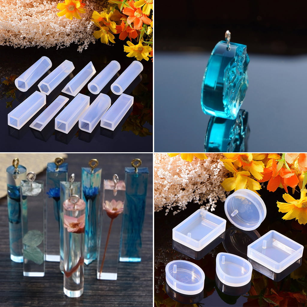 DDARK 1 Set Silicone Mold Kit Epoxy Resin DIY Jewelry Making Cake Decoration Crafts Art Silicone Molds Clasp Pins Tools Crystal 