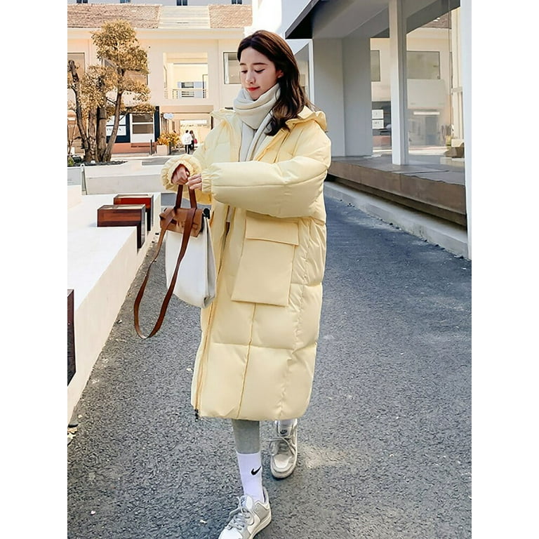 PIKADINGNIS Long Parkas Winter Puffer Jacket Women Thicken Warm Bubble Coat  Oversized Outerwear Korean Autumn Casual Jackets