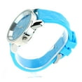 thumbnail image 3 of SA106 Womens Qulit Silicone Round Rhinestone Analog Wrist Watch Blue Silver, 3 of 4